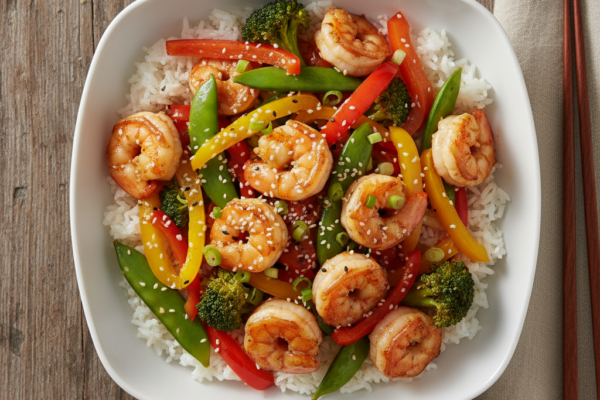 Easy Garlic Shrimp Stir-Fry with Vegetables