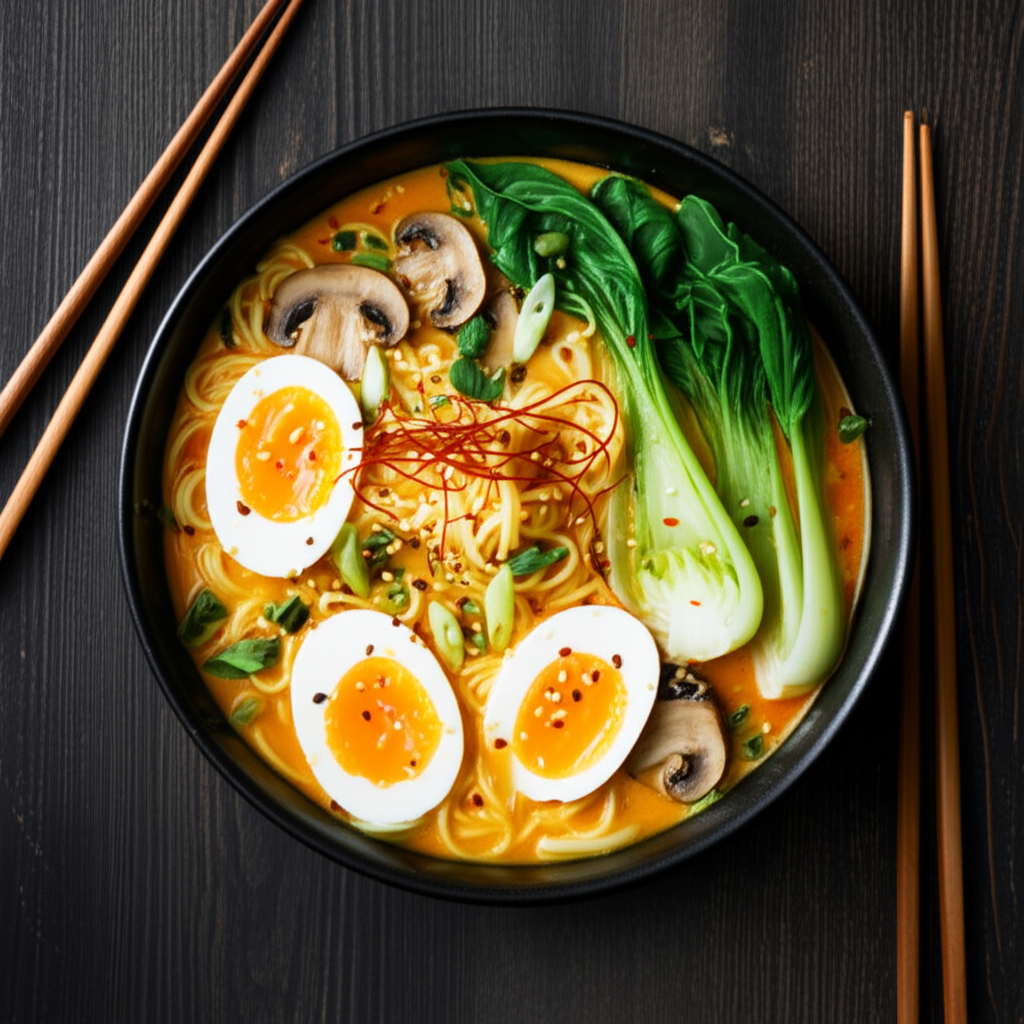 10-Minute Spicy Coconut Curry Ramen