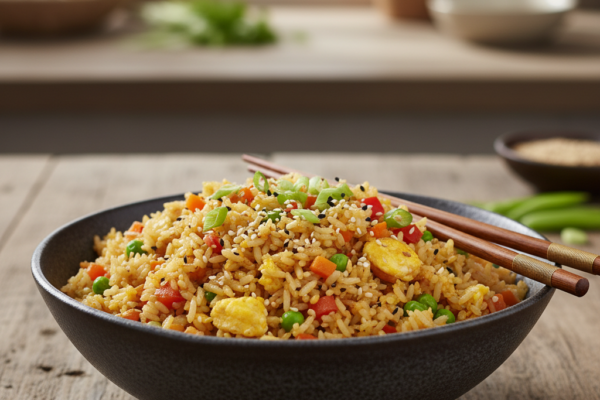 Easy Vegetarian Egg Fried Rice (15 Minutes)
