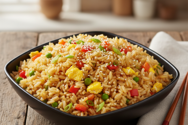 Easy Vegetarian Egg Fried Rice (15 Minutes)