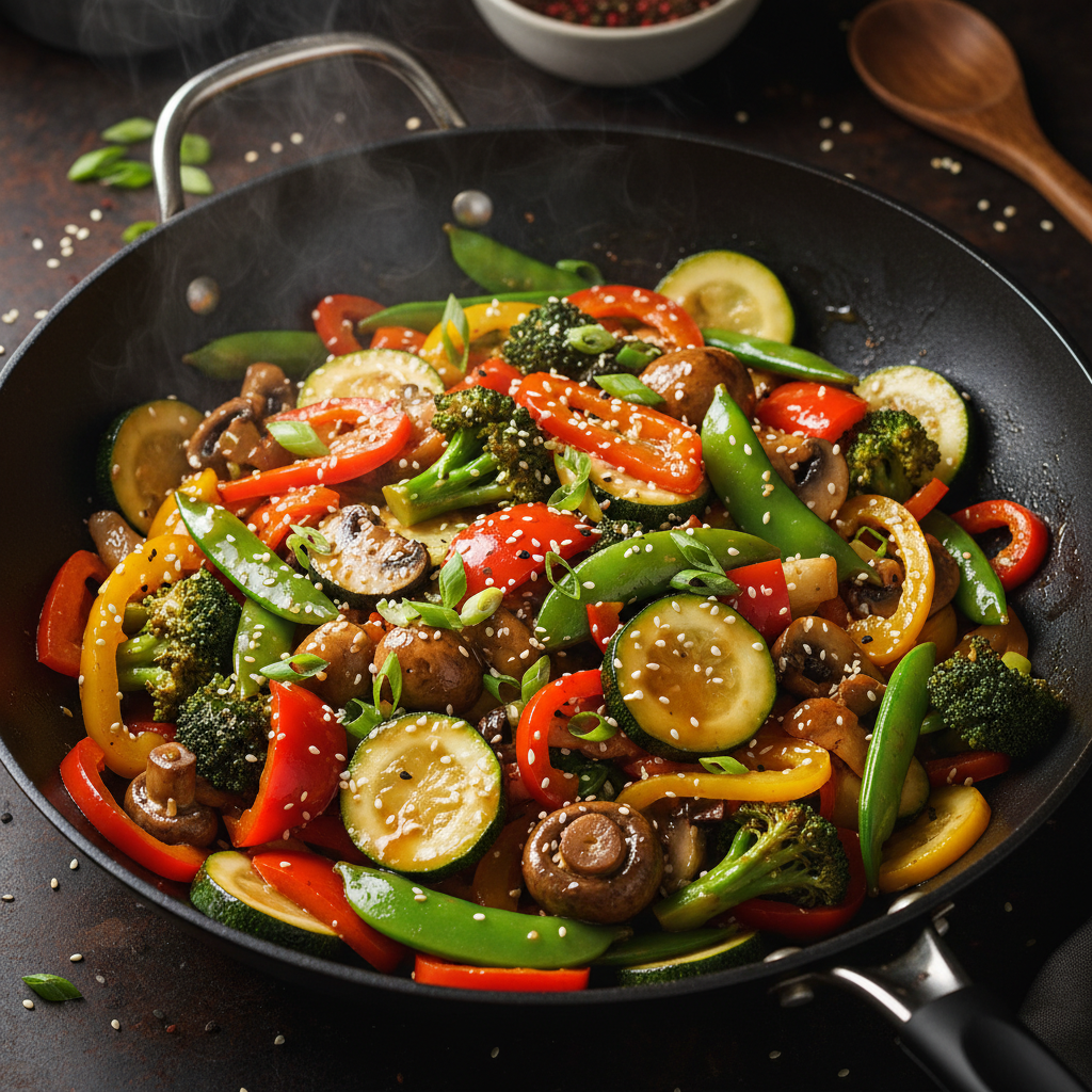 10-Minute Rainbow Vegetable Stir-Fry