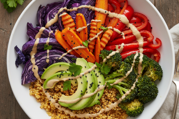 Vegan Rainbow Power Bowl (30 Minutes)